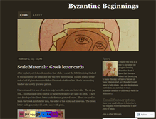 Tablet Screenshot of byzantinebeginnings.wordpress.com