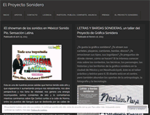 Tablet Screenshot of elproyectosonidero.wordpress.com