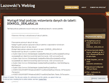 Tablet Screenshot of lazowski.wordpress.com