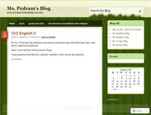 Tablet Screenshot of mspedram.wordpress.com