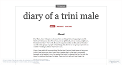 Desktop Screenshot of diaryofatrinimale.wordpress.com