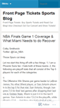 Mobile Screenshot of frontpagetickets.wordpress.com