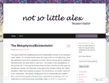 Tablet Screenshot of livingasalex.wordpress.com