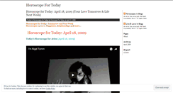 Desktop Screenshot of horoscopefortoday.wordpress.com