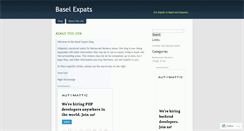 Desktop Screenshot of baselexpats.wordpress.com
