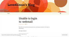 Desktop Screenshot of love4linux.wordpress.com