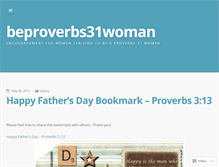 Tablet Screenshot of beproverbs31woman.wordpress.com