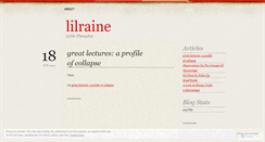 Desktop Screenshot of lilraine.wordpress.com