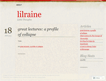 Tablet Screenshot of lilraine.wordpress.com