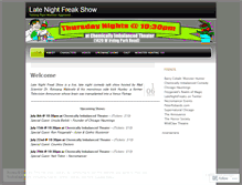 Tablet Screenshot of latenightfreakshow.wordpress.com