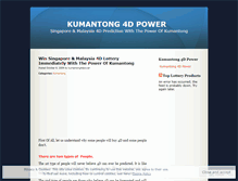 Tablet Screenshot of kumantong4dpower.wordpress.com