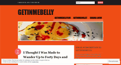 Desktop Screenshot of getinmebelly.wordpress.com