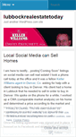 Mobile Screenshot of lubbockrealestatetoday.wordpress.com