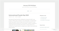 Desktop Screenshot of january2015holidays.wordpress.com