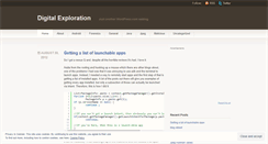 Desktop Screenshot of digitalexploration.wordpress.com