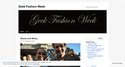 Desktop Screenshot of geekfashionweek.wordpress.com