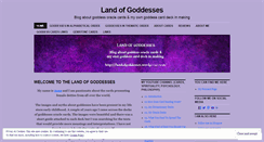 Desktop Screenshot of landofgoddesses.wordpress.com