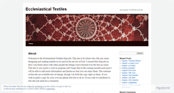 Desktop Screenshot of ecclesiasticaltextiles.wordpress.com