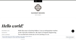 Desktop Screenshot of navdeepsekhon.wordpress.com