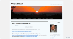 Desktop Screenshot of apisraelwatch.wordpress.com