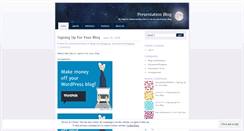 Desktop Screenshot of presentationblog.wordpress.com