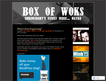 Tablet Screenshot of boxofwoks.wordpress.com