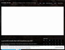Tablet Screenshot of hisworkhisway.wordpress.com