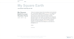 Desktop Screenshot of mysquareearth.wordpress.com