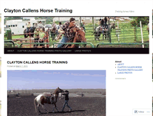 Tablet Screenshot of claytoncallenshorsetraining.wordpress.com