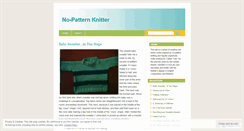 Desktop Screenshot of nopatternknitter.wordpress.com