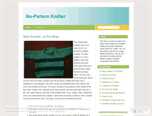 Tablet Screenshot of nopatternknitter.wordpress.com