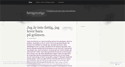 Desktop Screenshot of fattigsverige.wordpress.com