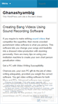 Mobile Screenshot of ghanashyambig.wordpress.com
