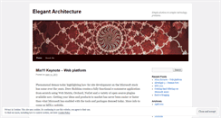 Desktop Screenshot of elegantarchitecture.wordpress.com