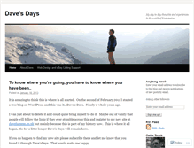 Tablet Screenshot of davesdays.wordpress.com