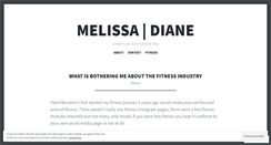 Desktop Screenshot of melissadianeblog.wordpress.com