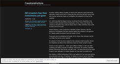 Desktop Screenshot of fraudconstructions.wordpress.com