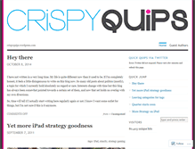 Tablet Screenshot of crispyquips.wordpress.com