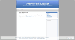 Desktop Screenshot of oneincrediblecleaner.wordpress.com