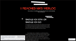 Desktop Screenshot of nikreached.wordpress.com