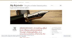 Desktop Screenshot of myrejoinder.wordpress.com