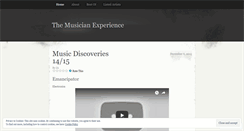 Desktop Screenshot of musicianexperience.wordpress.com