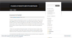 Desktop Screenshot of familyhistoryforfree.wordpress.com