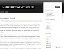 Tablet Screenshot of familyhistoryforfree.wordpress.com