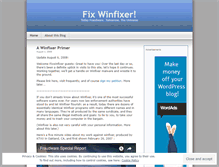 Tablet Screenshot of fixwinfixer.wordpress.com