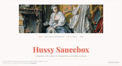 Desktop Screenshot of hussysaucebox.wordpress.com