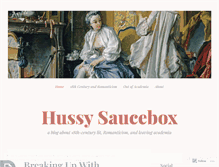 Tablet Screenshot of hussysaucebox.wordpress.com