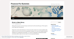Desktop Screenshot of finances4dummies.wordpress.com