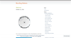 Desktop Screenshot of bicyclingmatters.wordpress.com