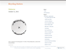 Tablet Screenshot of bicyclingmatters.wordpress.com